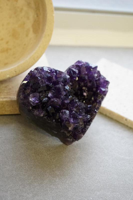 烏拉圭頂級帝王紫紫晶心心 - ART OF GEM