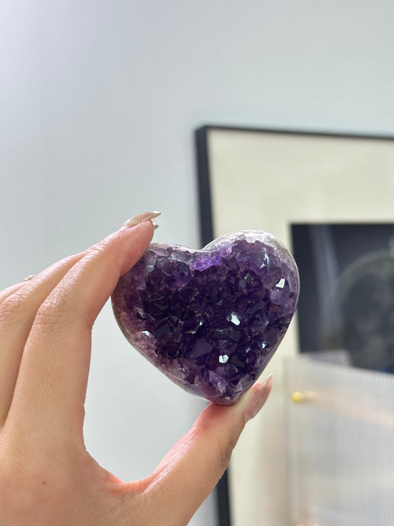 烏拉圭頂級帝王紫紫晶心心 - ART OF GEM 