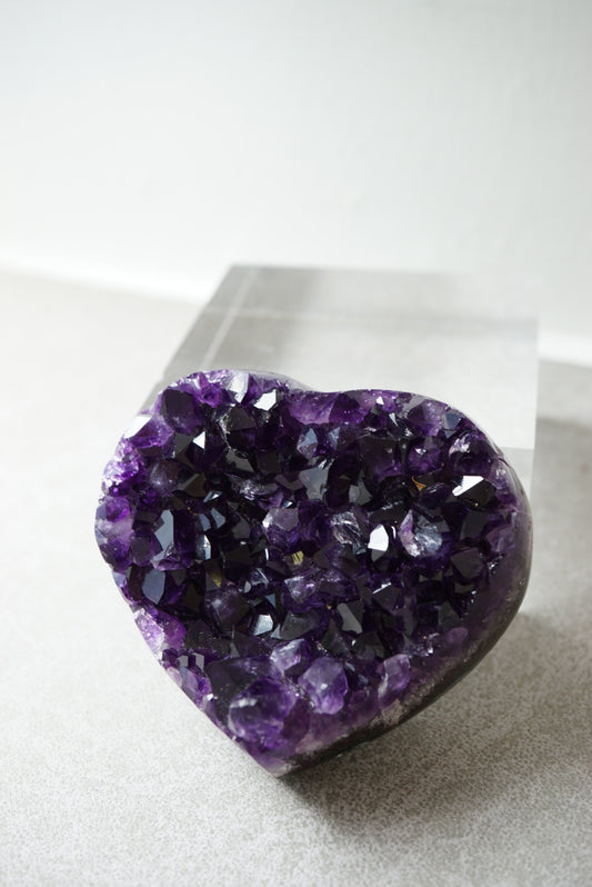 烏拉圭頂級帝王紫紫晶心心 - ART OF GEM