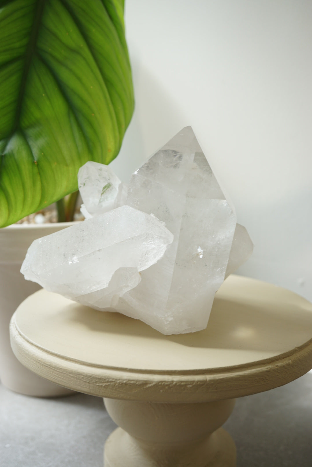 巴西白水晶簇共生綠幽靈 - ART OF GEM 