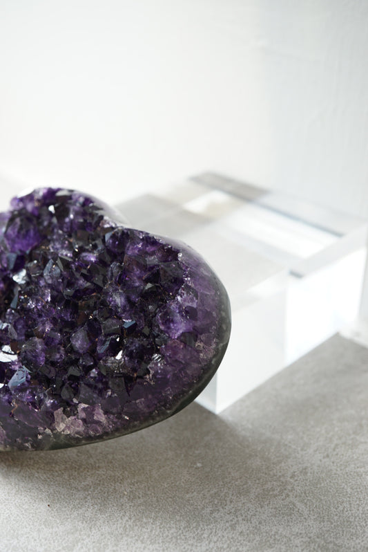 烏拉圭頂級帝王紫紫晶心心 - ART OF GEM