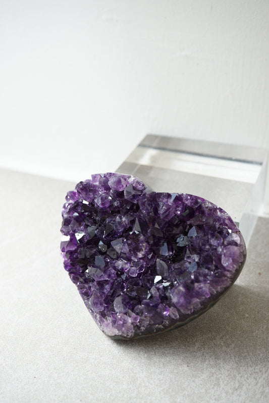 烏拉圭頂級帝王紫紫晶心心 - ART OF GEM