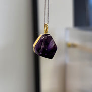 草莓晶紫髮骨幹超級七吊墜 - ART OF GEM 