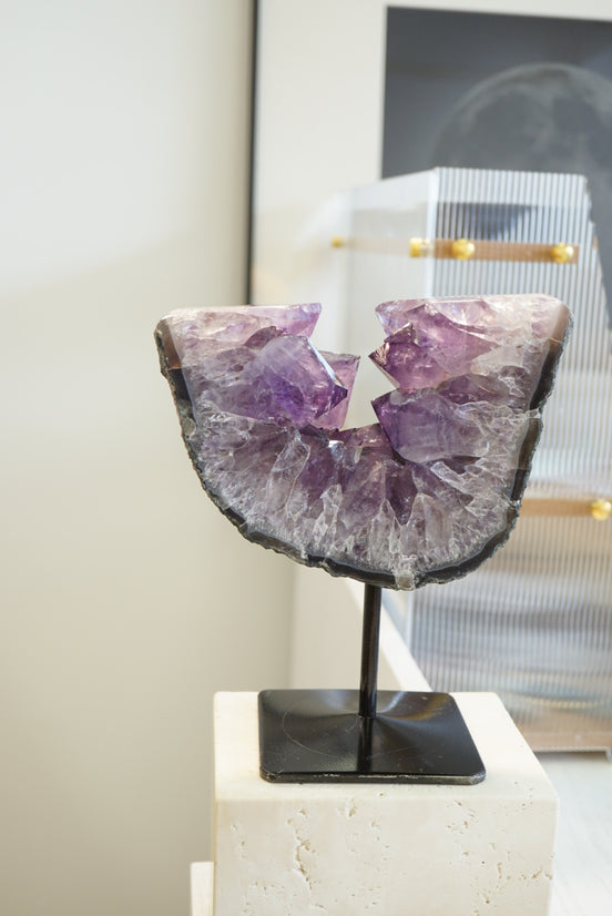 巴西半月型紫晶簇 - ART OF GEM 