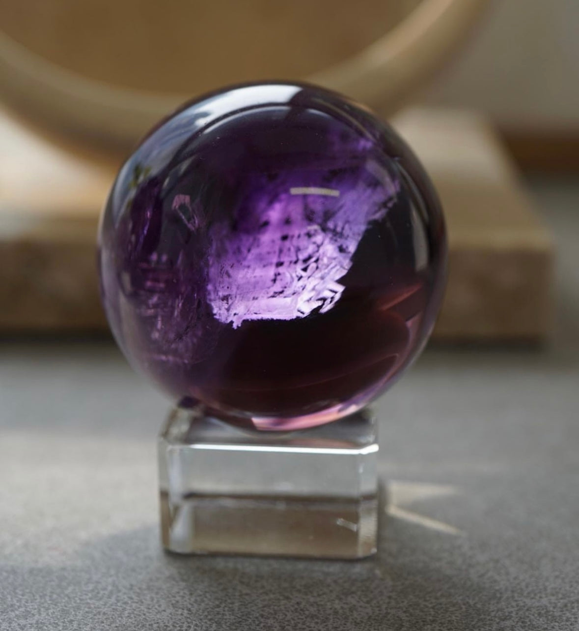 帶上帝指紋巴西紫晶球 - ART OF GEM 