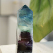 紫藍綠羽毛螢石柱 - ART OF GEM 