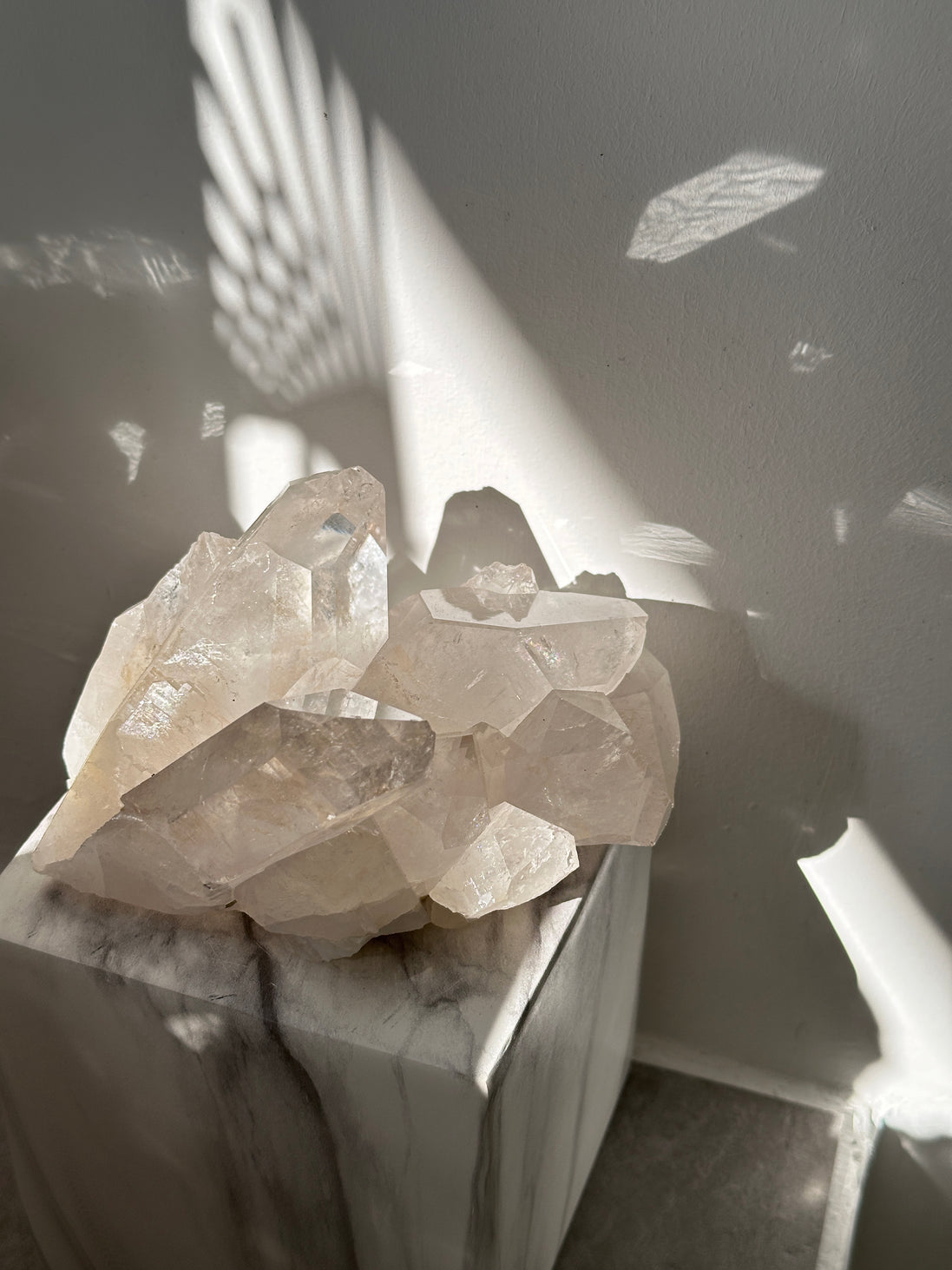 巴西白水晶簇 （共生黄金治癒者,帶雙時光隧道） - ART OF GEM 
