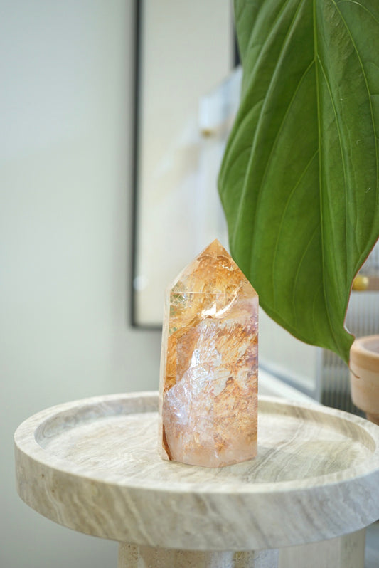 巴基斯坦紅泥骸骨水晶柱 - ART OF GEM