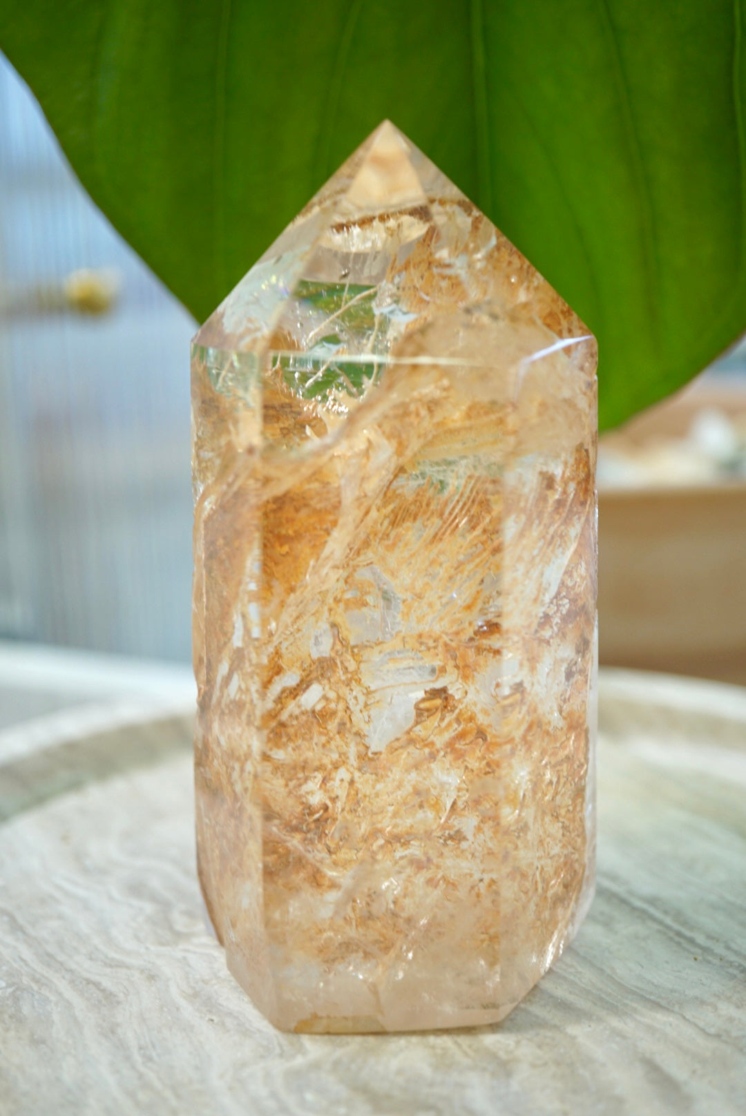 巴基斯坦紅泥骸骨水晶柱 - ART OF GEM 