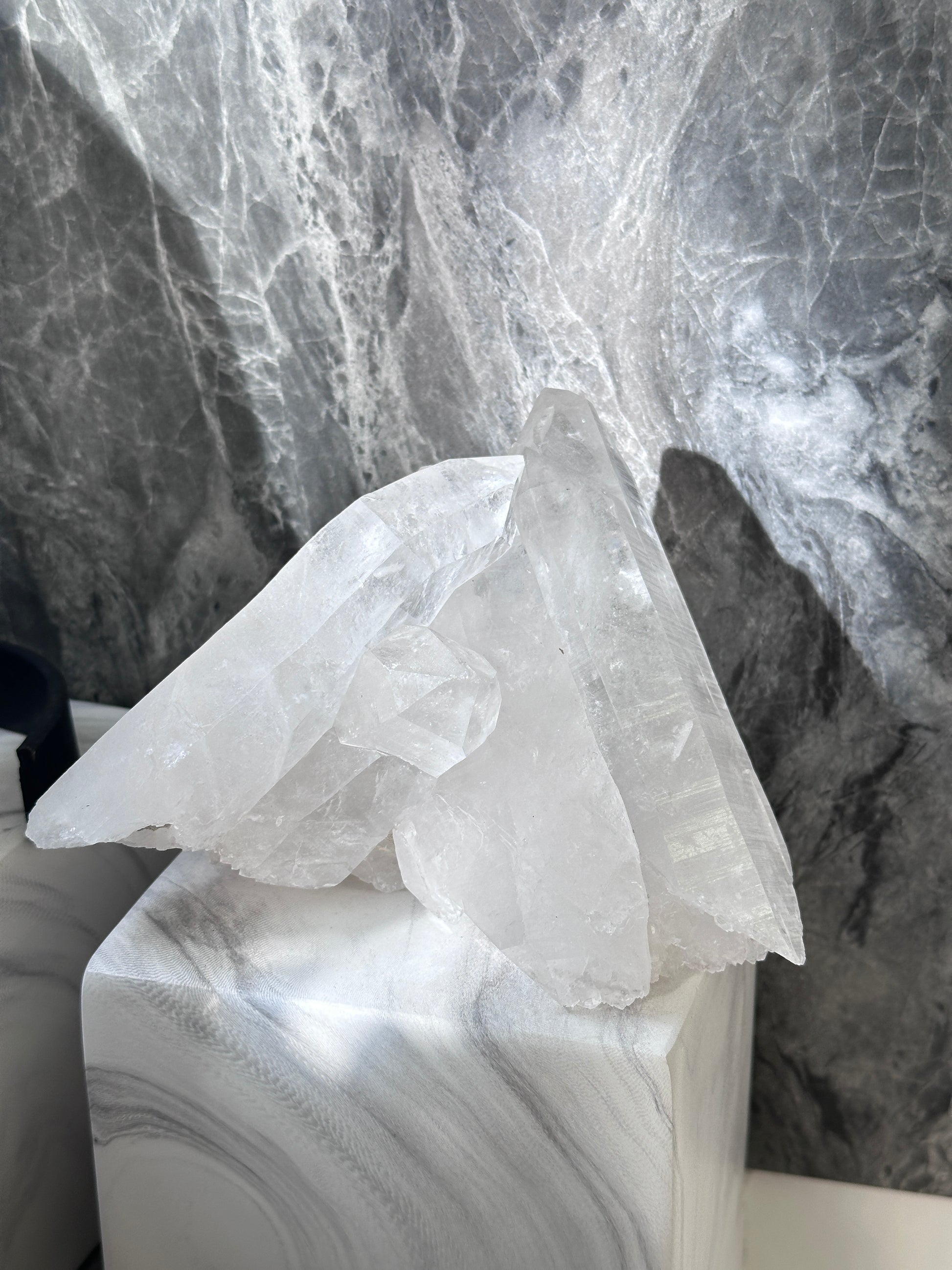 罕有金字塔形巴西白水晶簇 - ART OF GEM 