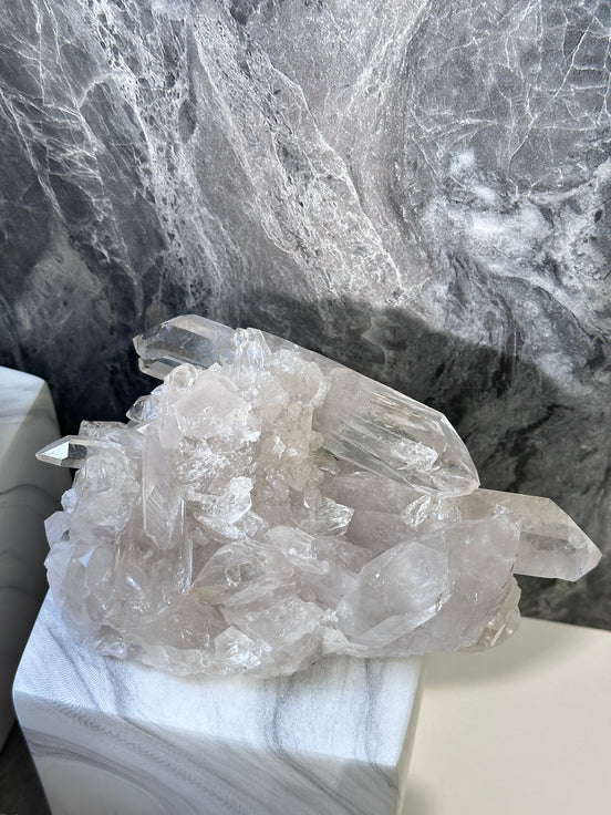 巴西雙尖白水晶簇 - ART OF GEM 