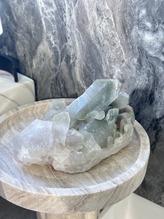 巴西千層綠幽靈白水晶簇 - ART OF GEM 