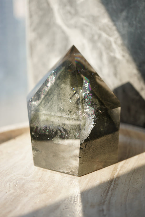 巴西綠幽靈柱帶金字塔 - ART OF GEM 