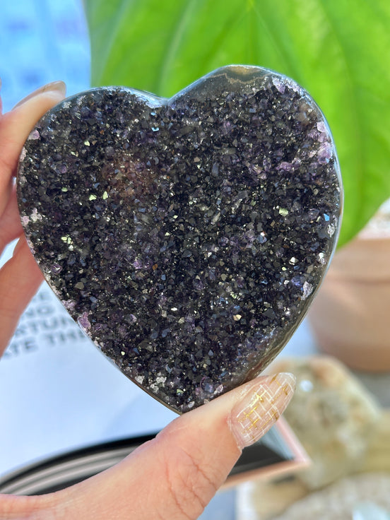 烏拉圭帝王紫紫晶心心 - ART OF GEM 