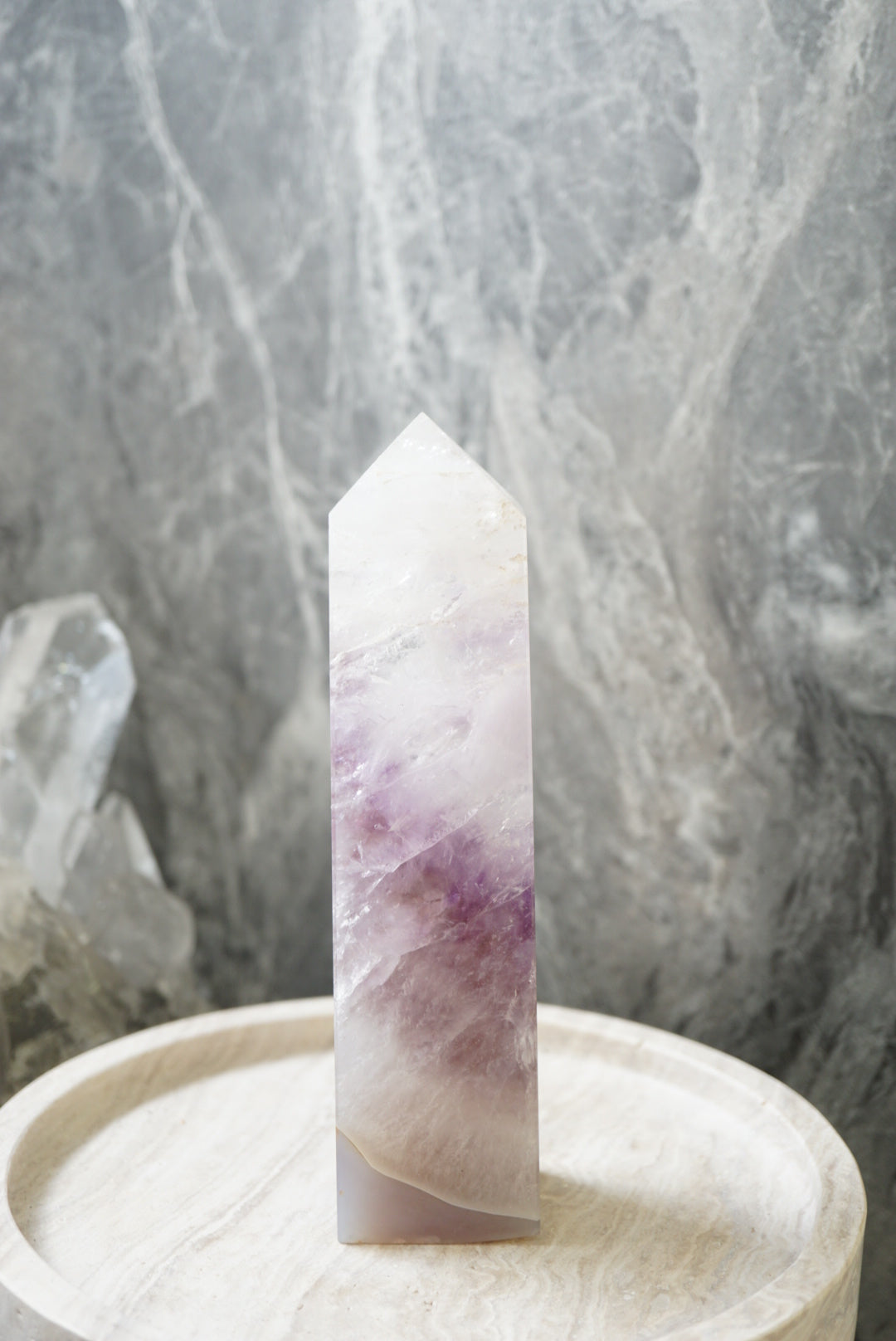 粉紫晶瑪瑙柱 - ART OF GEM 