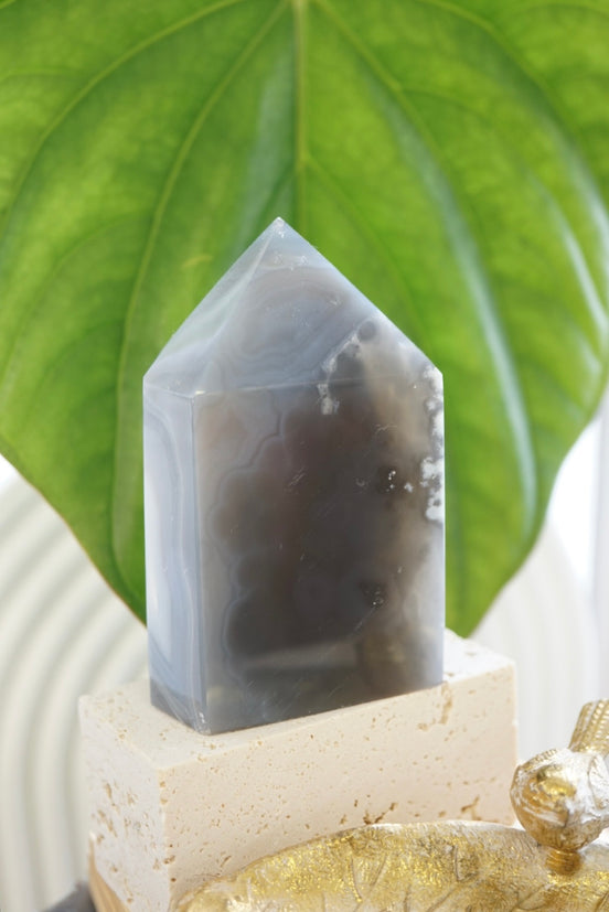 巴西藍瑪瑙柱 - ART OF GEM 