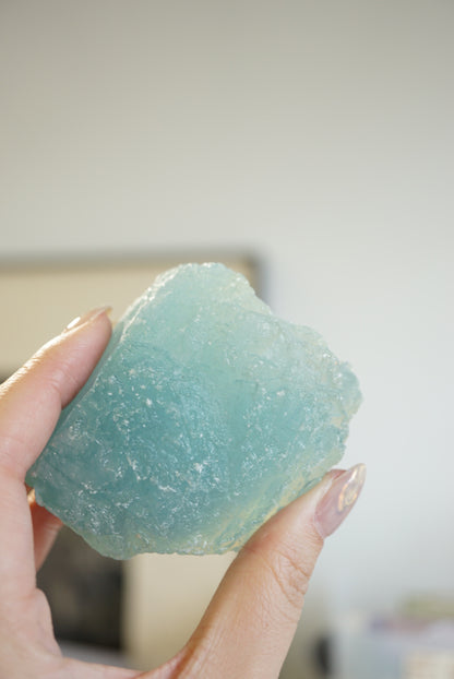 巴西海藍寶原石 (帶塗層) - ART OF GEM 