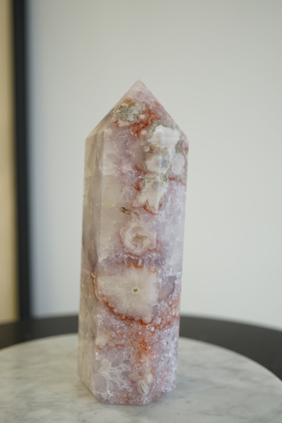 粉紫晶櫻花瑪瑙柱 - ART OF GEM 