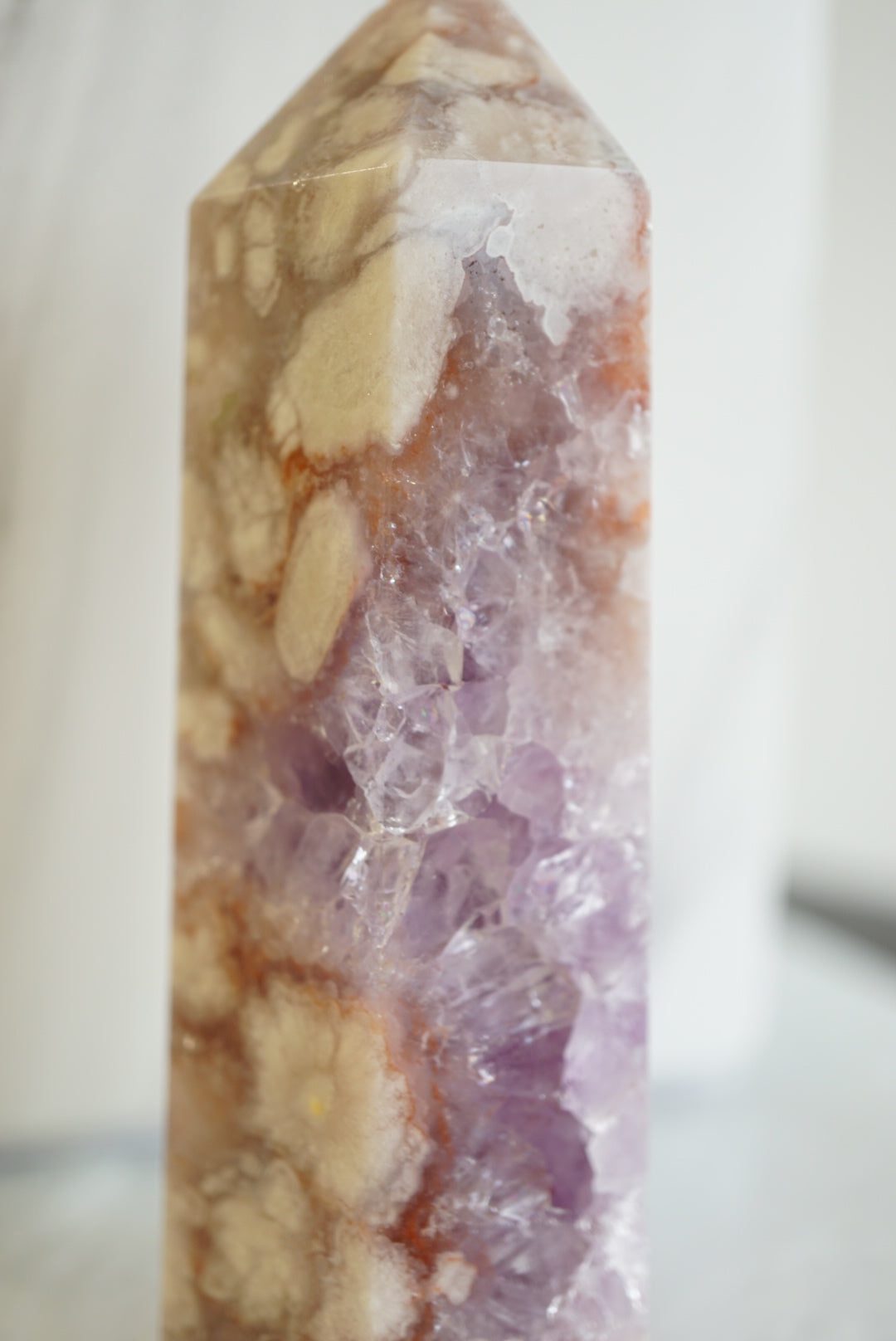 粉紫晶櫻花瑪瑙柱 - ART OF GEM 