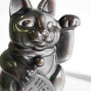 原創設計 | 銀曜石招財貓 [招財及保護能量] - ART OF GEM 