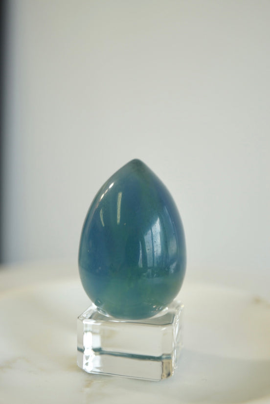 巴西藍綠螢石蛋 - ART OF GEM 