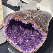 罕有烏拉圭全瑪瑙拋光紫晶洞 - ART OF GEM 
