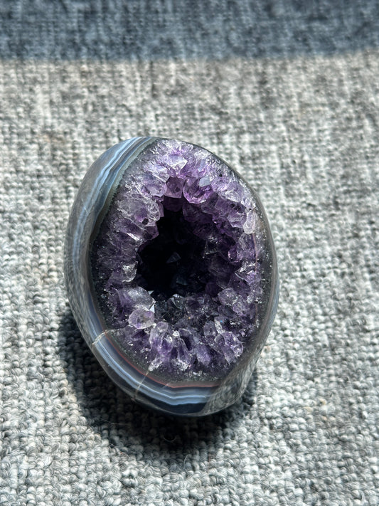 烏拉圭藍瑪瑙紫晶洞 - ART OF GEM 