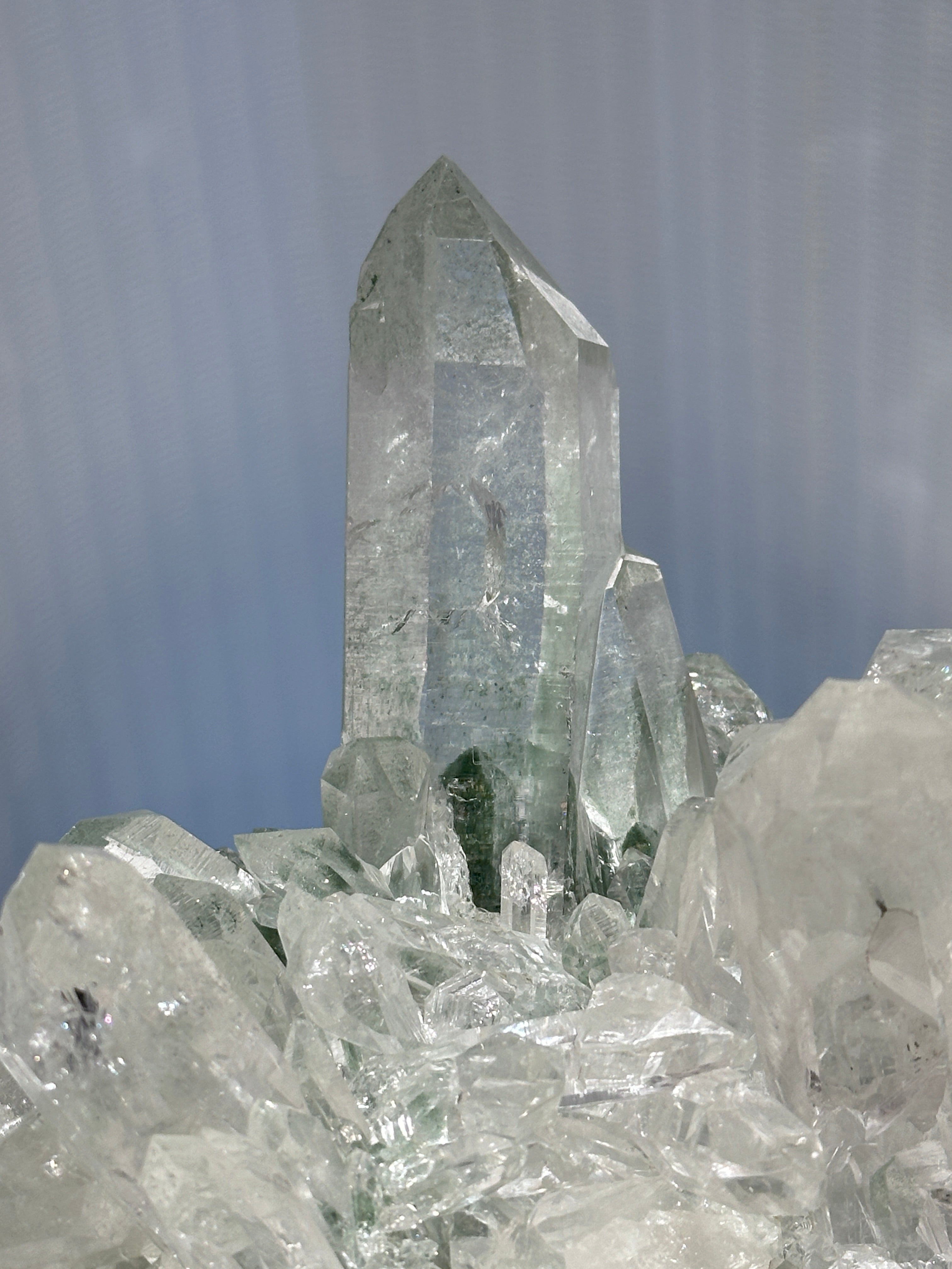 博物館收藏級印度喜馬拉雅綠幽靈白水晶簇 - ART OF GEM 