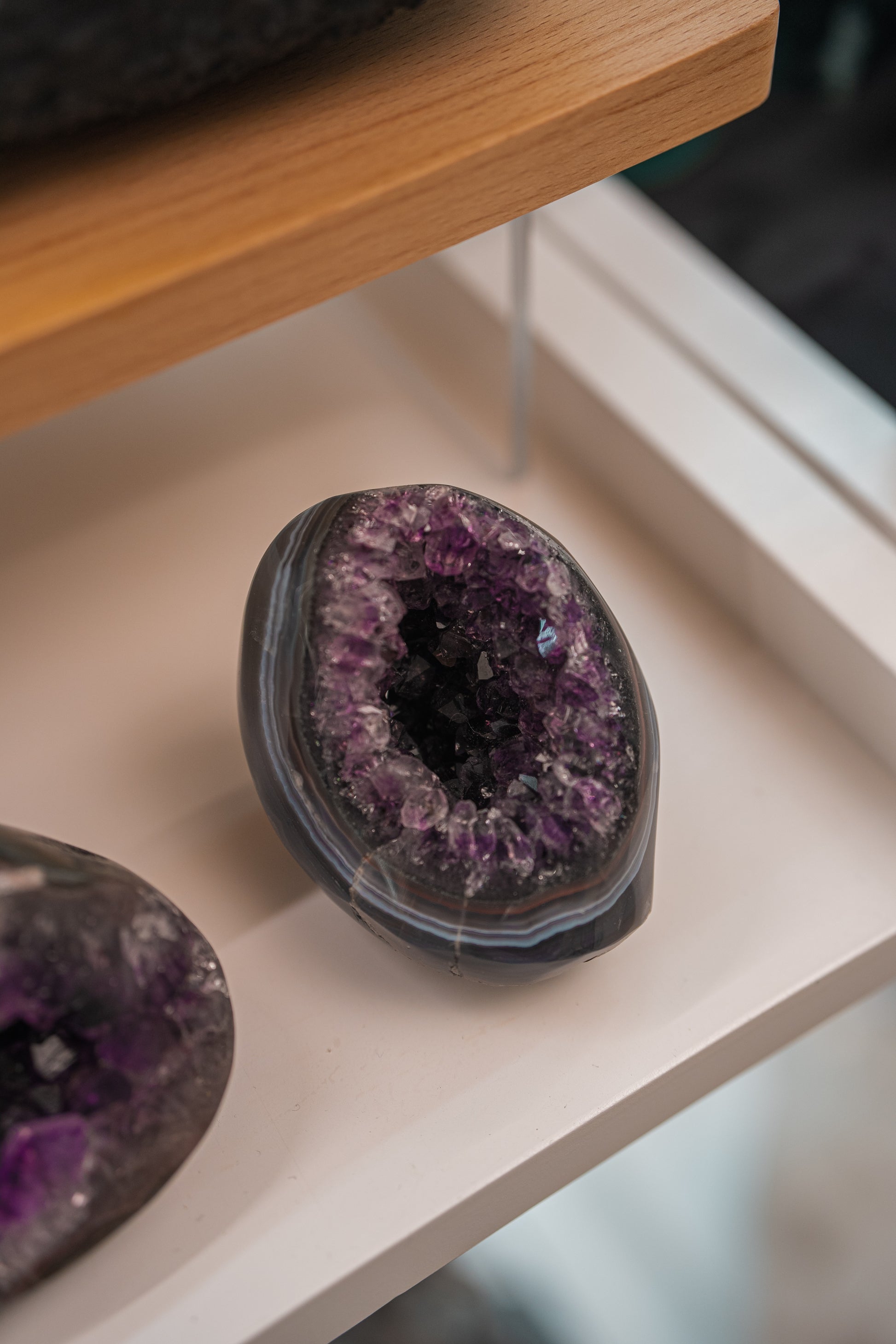 烏拉圭藍瑪瑙紫晶洞 - ART OF GEM 