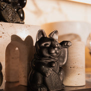 原創設計 | 銀曜石招財貓 [招財及保護能量] - ART OF GEM 