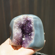 巴西藍紋瑪瑙紫水晶鎮 - ART OF GEM 