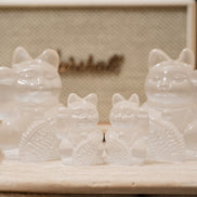 原創設計 | 透石膏招財貓  [淨化能量] - ART OF GEM 