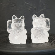 原創設計 | 白水晶招財貓 [淨化能量] - ART OF GEM 