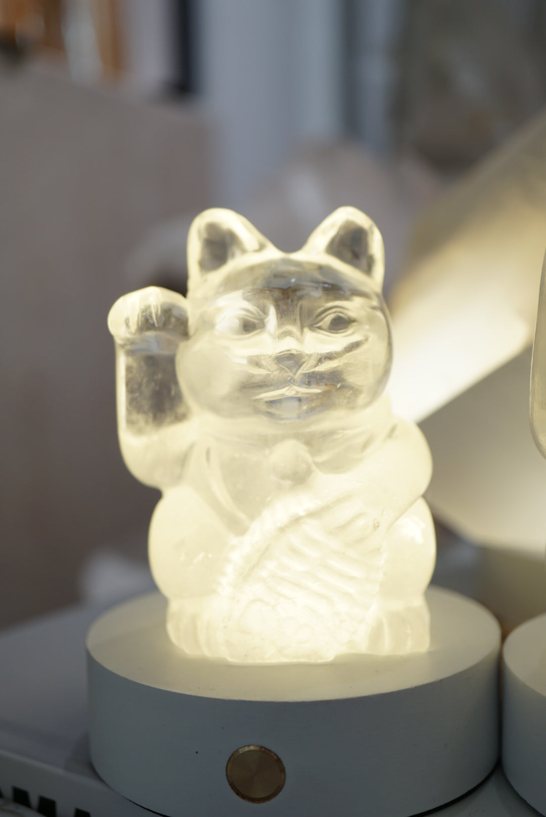 原創設計 | 白水晶招財貓 [淨化能量] - ART OF GEM 
