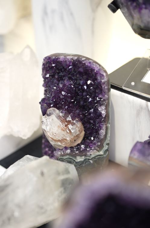 烏拉圭頂級帝王紫紫水晶鎮共生黃方解石 - ART OF GEM 
