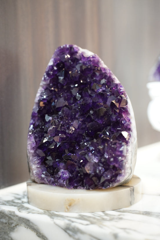 烏拉圭頂級帝王紫大晶牙紫晶鎮 （帶紫晶花） - ART OF GEM 