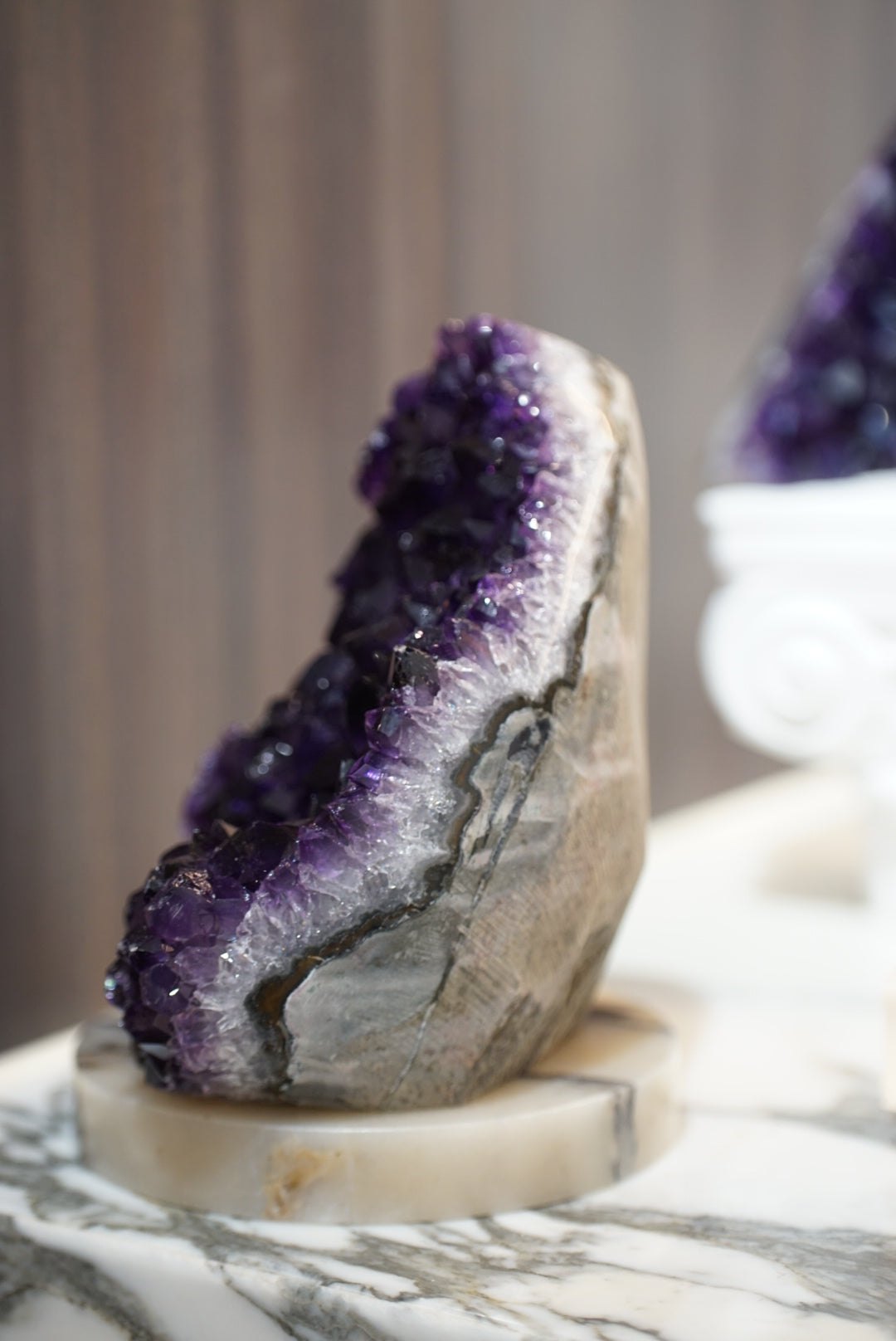 烏拉圭頂級帝王紫大晶牙紫晶鎮 （帶紫晶花） - ART OF GEM 