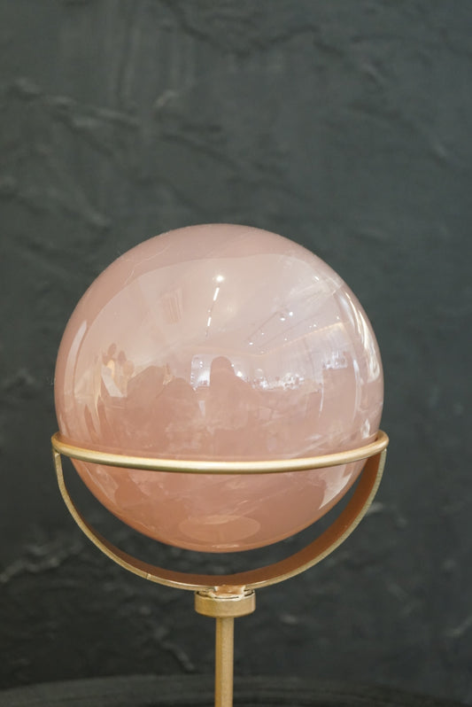 頂級六芒星星光粉晶球 - ART OF GEM