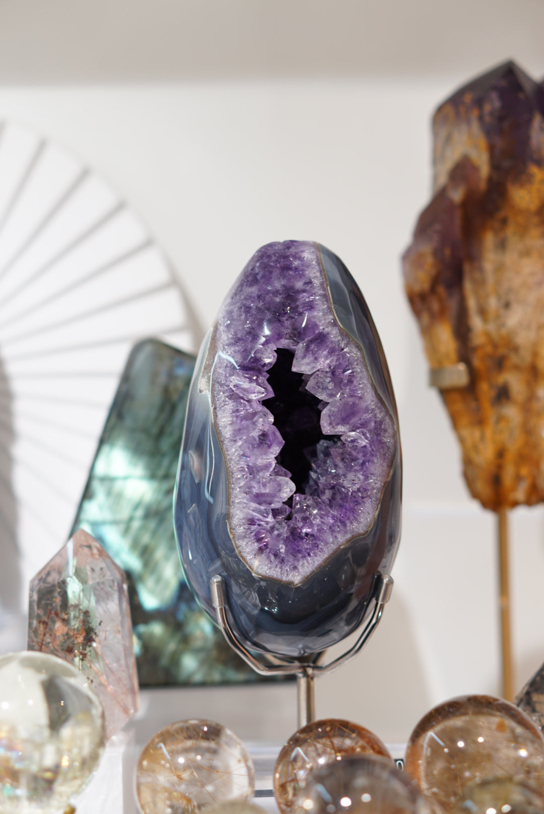 巴西瑪瑙紫晶蛋 - ART OF GEM 