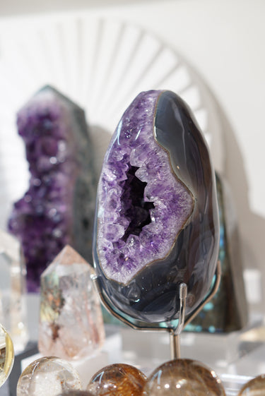 巴西瑪瑙紫晶蛋 - ART OF GEM 