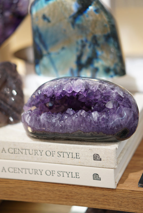 烏拉圭頂級瑪瑙紫晶洞 (共生方解石） - ART OF GEM 