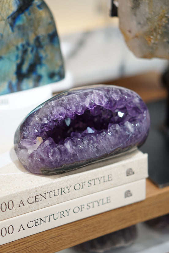 烏拉圭頂級瑪瑙紫晶洞 (共生方解石） - ART OF GEM 