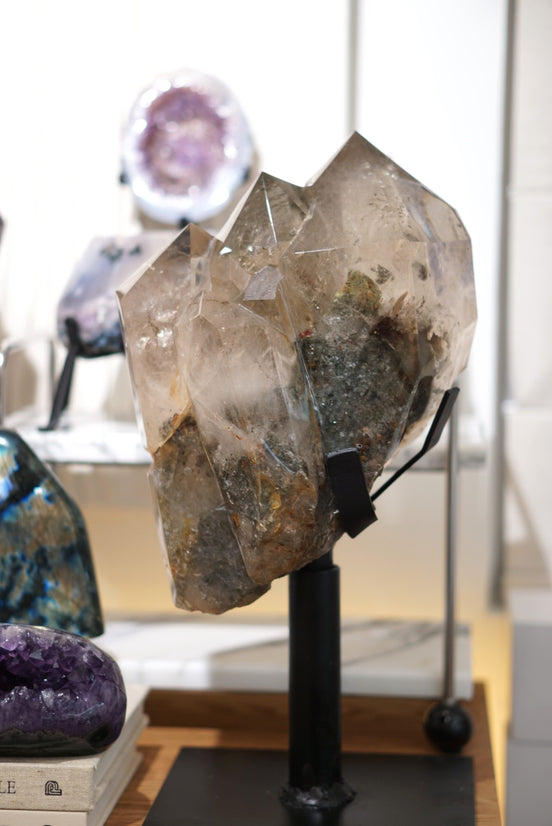 大型綠幽靈晶簇 Green Phantom Cluster - ART OF GEM 