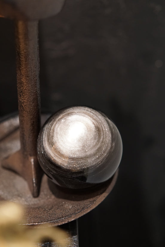 銀曜石球Silver Sheen Sphere - ART OF GEM 