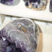 罕有巴西全瑪瑙拋光紫晶洞 Brazil Amethyst Geode with Agate - ART OF GEM 