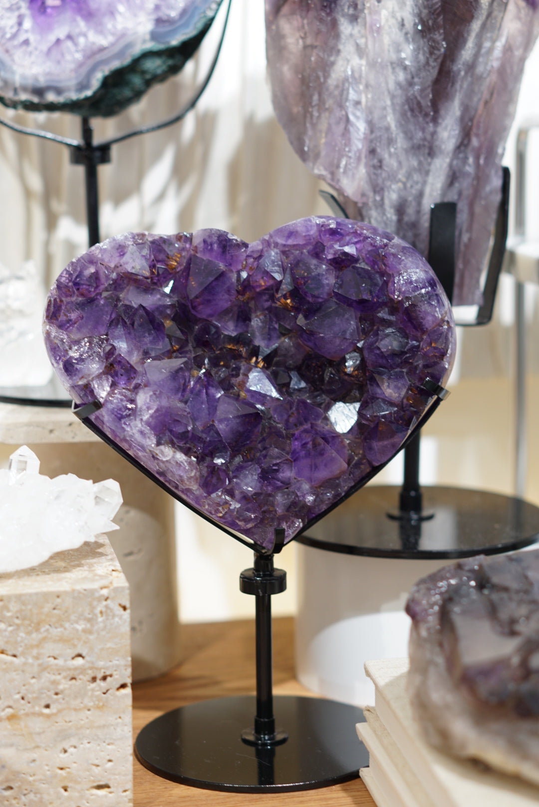 巴西深紫紫鈦晶瑪瑙心心 - ART OF GEM 