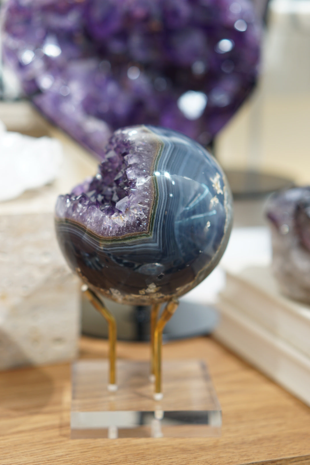 巴西瑪瑙紫晶球 - ART OF GEM 