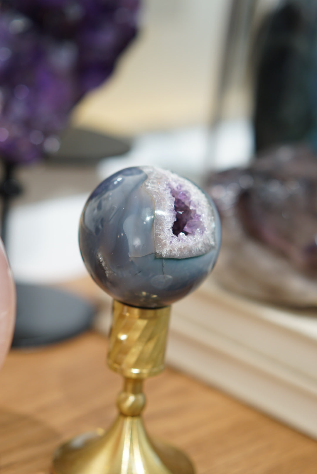 巴西瑪瑙紫晶球 - ART OF GEM 