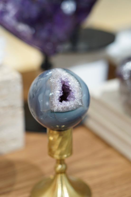 巴西瑪瑙紫晶球 - ART OF GEM 