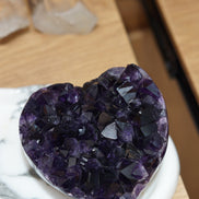 頂級烏拉圭帝王紫大晶牙紫水晶心心 - ART OF GEM 